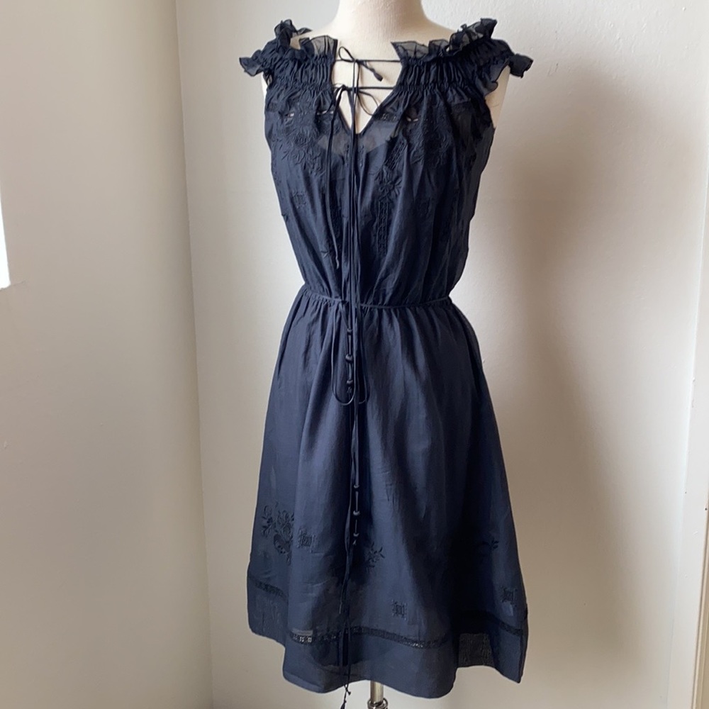 Robert Rodriguez Silk Cotton Embroidered Dress 4